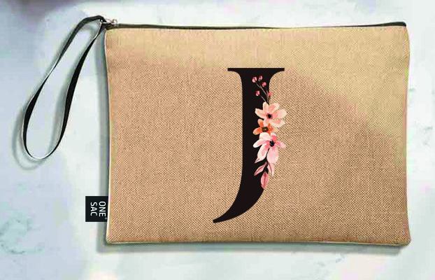 Bolso de mano letra j una pieza (diseño variado) (25×18×1 )